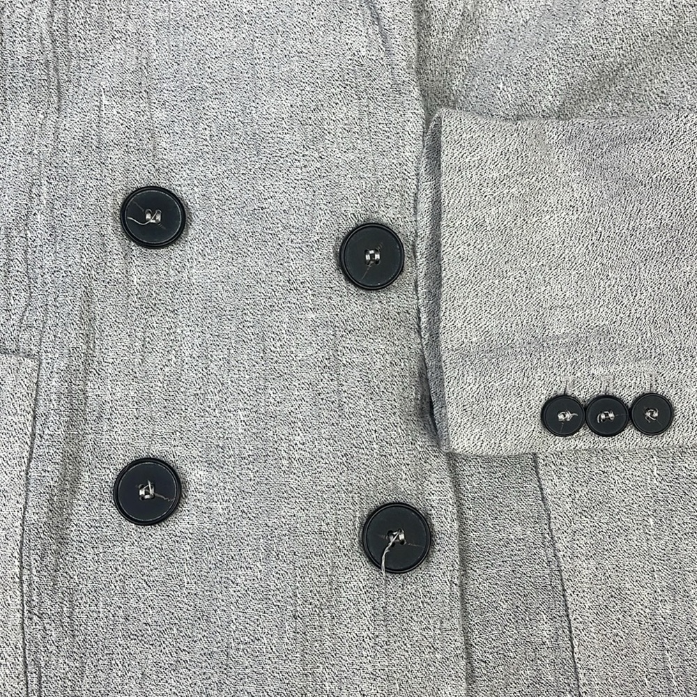 Zara Buttoned Linen Double Breasted Blazer Size Medium - Picture 4 of 13